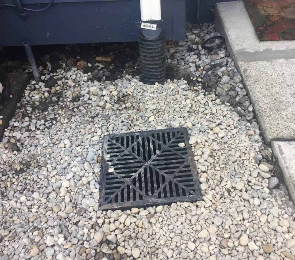 catch basin installed at michigan home