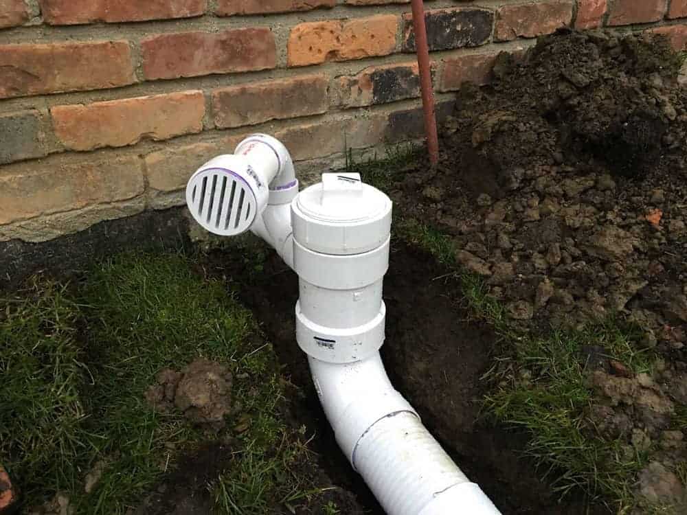 pvc piping with vent for drainage