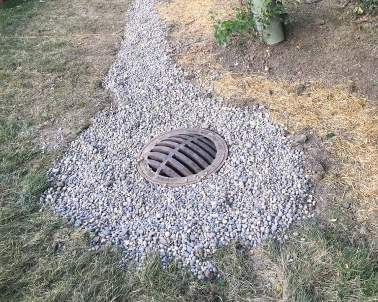 backyard french drain installation in michigan